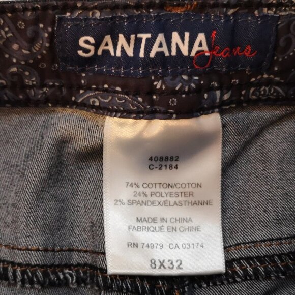 Santana Jeans Ladies Dark Wash Straight Leg Jeans - Picture 3 of 9